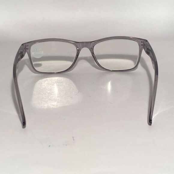 1434 Helen 3.5 Reading Glasses Thin Rectanle Bluelight Filter Gray Frames NWT - Picture 5 of 9